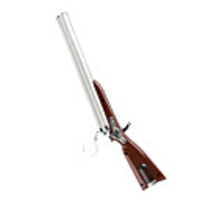Gun Shaped Double Fire Flame Lighter with Keychain