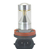 H10 15W Car Aluminum Shell White LED Fog Light Bulb with Lensm