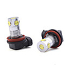 H11 High Power LED White Fog Lights for Car (12V/Pair)