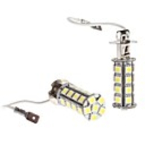 H3 6W 30x5050 SMD White LED Bulb for Car Headlight Fog Light (12V,  2-Pack)