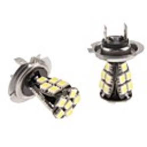 H7 4W 21x5050 SMD White LED Bulb for Car Headlight Fog Light (12V,  2-Pack)