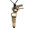 Hacksaw Many Parts Adjustable Leather Necklace