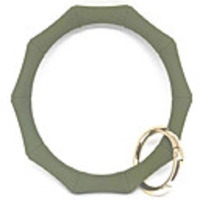 hadley mae designs key ring bracelet keychain wristlet keychain bangle key ring (army green)
