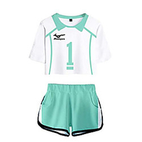 haikyuu cosplay shirt nekoma kuroo tetsurou oikawa tooru school uniform jersey top shorts suit set