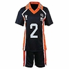 haikyuu!! karasuno high school uniform tobio kageyama suit shouyou hinata cosplay costume shirt and shorts (large,  color 2)