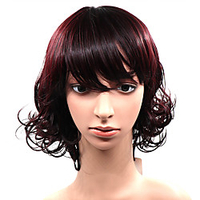 Hair Wigs Synthetic Wig with Flat Bangs Heat Resistant for Women Natural As Real Hair miniinthebox