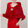Half Sleeve Shawls Faux Fur Wedding Women