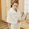 Half Sleeve Shawls Faux Fur Wedding Women