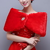 Half Sleeve Shawls Faux Fur Wedding Women