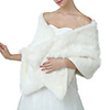 Half Sleeve Shawls Faux Fur Wedding Women