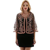 Half Sleeve Shawls PolyCotton Blend Party / Evening / Office / Career Women