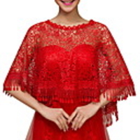Half Sleeve Shawls Terylene Wedding Women