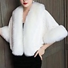Half Sleeve Shrugs Orlon Wedding Shawl Wrap With Fur