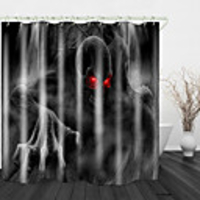 Halloween Black Devil Digital Print Shower Curtain English Green Leaf Digital Printing Shower Curtain Shower Curtains amp; Hooks Modern Polyester New Design