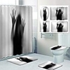 Halloween Blood Handprint Weird Pattern Printing Bathroom Shower Curtain Leisure Toilet Four-Piece Design
