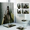 Halloween Blood Handprint Weird Pattern Printing Bathroom Shower Curtain Leisure Toilet Four-Piece Design