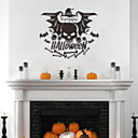 Halloween Decorations / Holiday Wall Stickers Plane Wall Stickers / Holiday Wall Stickers Decorative Wall Stickers,  PVC Home Decoration Wall Decal Wall Decoration 1pc