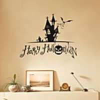 Halloween Decorations / Holiday Wall Stickers Plane Wall Stickers / Holiday Wall Stickers Decorative Wall Stickers,  PVC Home Decoration Wall Decal Wall Decoration 1pc