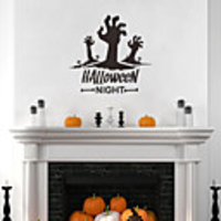 Halloween Decorations / Holiday Wall Stickers Plane Wall Stickers / Holiday Wall Stickers Decorative Wall Stickers,  PVC Home Decoration Wall Decal Wall Decoration 1pc