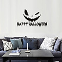Halloween Decorations / Holiday Wall Stickers Plane Wall Stickers / Holiday Wall Stickers Decorative Wall Stickers,  PVC Home Decoration Wall Decal Wall Decoration 1pc