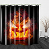 Halloween Flame Pumpkin Digital Printing Shower Curtain English Green Leaf Digital Printing Shower Curtain Shower Curtains amp; Hooks Modern Polyester New Design