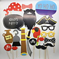 Halloween Ghost Festival Funny Terror Pirate Navy Nurse Props Paper Witch Hat Skull Paper Beard
