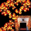 Halloween Light LED String Light Maple Leaf LED Fairy String Lights 3M-20LEDs 1.5M-10LEDs Battery or USB Operation Garland Light Christmas Party Home Garden Holiday Patio Decoration miniinthebox