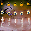Halloween Lights Pumpkin String Lights Spider Ghost Eyeball Skeleton Palm Festival Party Holiday Halloween Decoration Supply LED Toys without Battery