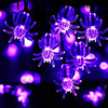 Halloween Lights Spider String Lights 10 LED Purple Spiders 1.5m 4.9ft LED Toys Halloween Ghost Festival Horror Decoration Supplies for Party Costumes