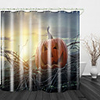 Halloween Morning Pumpkin Digital Print Shower Curtain English Green Leaf Digital Printing Shower Curtain Shower Curtains amp; Hooks Modern Polyester New Design