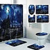 Halloween Night Pyscho Pattern PrintingBathroom Shower Curtain Leisure Toilet Four-Piece Design