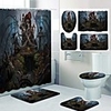 Halloween Night Skeleton Pattern PrintingBathroom Shower Curtain Leisure Toilet Four-Piece Design