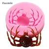 Halloween Party 2pcs Halloween Fondant Silicone Mold Chocolate Mold Spider Fondant Mold