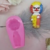 Halloween Party Halloween Clown Silicone Mold Funny DIY Fondant Cake Mold Air Outlet Clip Mold Aromatherapy Plaster