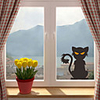 Halloween Party Halloween Decor Horror Ghost Halloween Cat Wall Stickers Decorative Wall Stickers,  PVC Home Decoration Wall Decal Wall Decoration / Removable