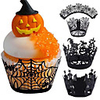 Halloween Party Halloween Sweet Pots 12 Pcs/Set Cupcake Wrappers Sweet Pots Cake Paper Cups Halloween Party Decorations
