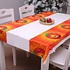 Halloween Party Halloween Table Linens Polyester Fiber Cartoon Patterned Table Cover Table Decorations For Halloween Rectangular 108180 cm Black Orange 1 Pc