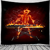 Halloween Party Holiday Wall Tapestry Art Decor Blanket Curtain Picnic Tablecloth Hanging Home Bedroom Living Room Dorm Decoration Psychedelic Pumpkin Haunted Scary Polyester