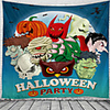 Halloween Party Party Wall Tapestry Art Decor Blanket Curtain Picnic Tablecloth Hanging Home Bedroom Living Room Dorm Decoration Pychedelic kull keleton Pumpkin Zombie Bat Witch Haunted cary Polyeter