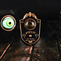 Halloween Party Toys Halloween Doorbell Light Up Eyeball Doorbell 2 pcs Door Decorations Masquerade Metal Kid