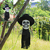 Halloween Party Toys Halloween Hanging Ghost Electric with Scary Sound and Glowing LED Red Eyes Resin Kid