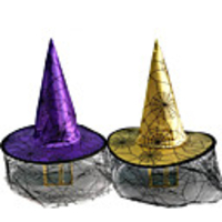 Halloween Party Toys Halloween Witch Hat 2 pcs Spiders Masquerade Nylon Kid