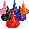 Halloween Party Toys Halloween Witch Hat 6 pcs Bronzing Masquerade Nylon Kid