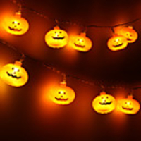 Halloween Party Toys LED Lighting String Lights Pumpkin Plastic Kid