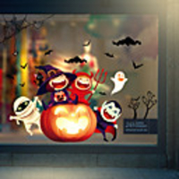 Halloween Party Toys Window Sticker Halloween Window Clings Pumpkin Cartoon PVC Kid