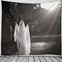 Halloween Party Wall Tapestry Art Decor Blanket Curtain Picnic Tablecloth Hanging Home Bedroom Living Room Dorm Decoration Pychedelic Ghot Haunted cary Polyeter