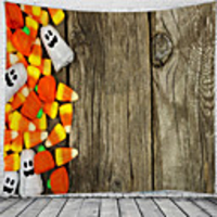 Halloween Party Wall Tapestry Art Decor Blanket Curtain Picnic Tablecloth Hanging Home Bedroom Living Room Dorm Decoration Pychedelic Ghot Haunted cary Polyeter