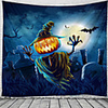 Halloween Party Wall Tapestry Art Decor Blanket Curtain Picnic Tablecloth Hanging Home Bedroom Living Room Dorm Decoration Pychedelic kull keleton Bat Pumpkin Haunted cary Grave Polyeter