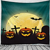 Halloween Party Wall Tapestry Art Decor Blanket Curtain Picnic Tablecloth Hanging Home Bedroom Living Room Dorm Decoration Pychedelic kull keleton Bat Pumpkin Haunted cary Grave Polyeter