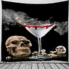 Halloween Party Wall Tapestry Art Decor Blanket Curtain Picnic Tablecloth Hanging Home Bedroom Living Room Dorm Decoration Pychedelic kull keleton Haunted cary Polyeter
